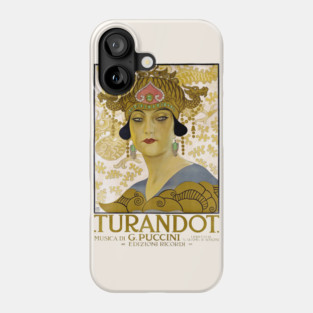 Turandot poster Phone Case