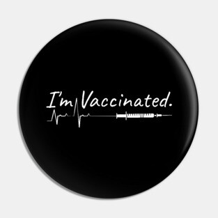 I'm Vaccinated Heartbeat Gift Pin