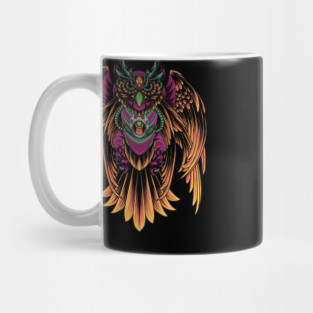 Owl cyborg Backprint Mug