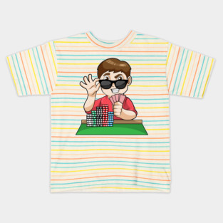 Poker player at Poker with Sunglasses Kids T-Shirt