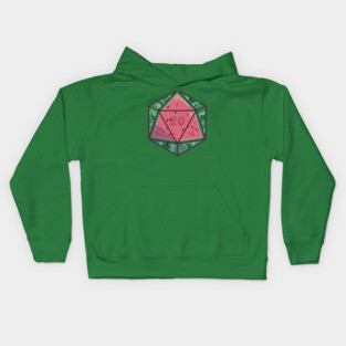 Fruit Dice, D20 watermelon variant Kids Hoodie