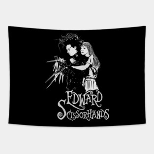Edward Scissorhands white Tapestry