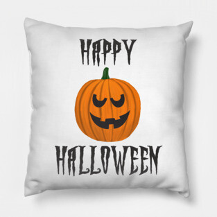 Happy Halloween Scary Jack O Lantern Smile Pillow