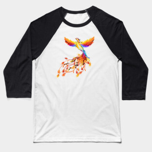 Watercolor Phoenix Baseball T-Shirt