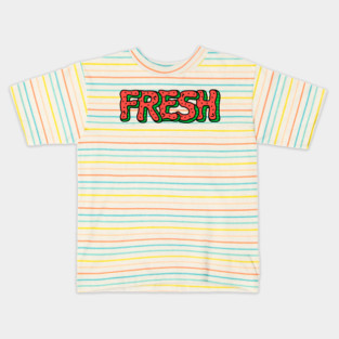 Fresh Watermelon | Cute Fruit Alphabet Typography Kids T-Shirt