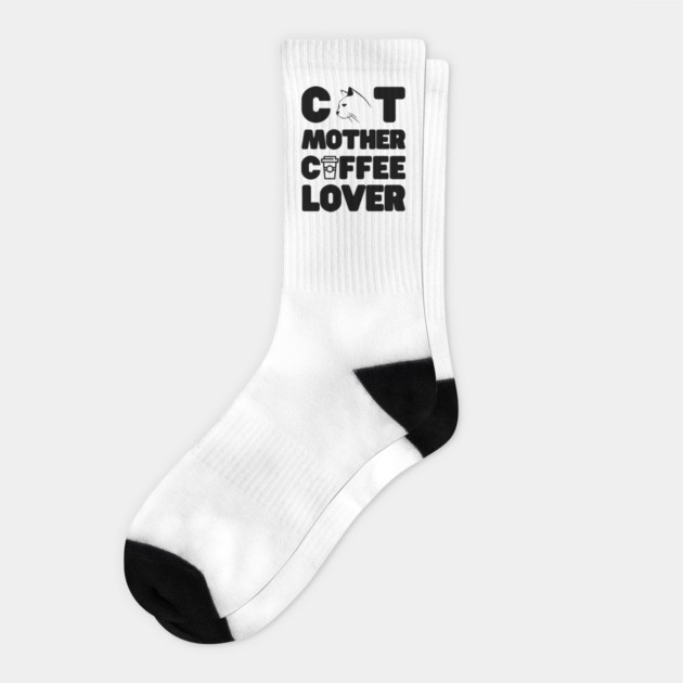 Cat mother coffee lover Socks by Tshirtiz