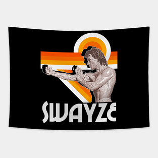 Patrick Swayze Shirtless Hot Bod FanArt Tribute Tapestry