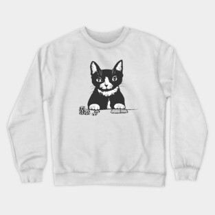 Poker Cat Face Crewneck Sweatshirt