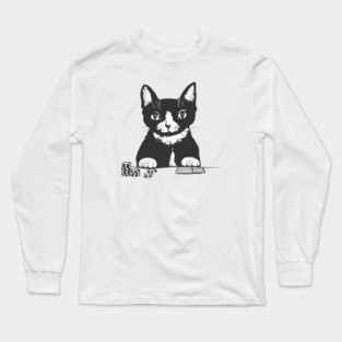 Poker Cat Face Long Sleeve T-Shirt