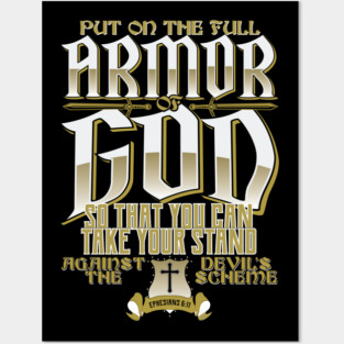 Armor of God Bible Verse Scripture Religious Christian Posters and Art