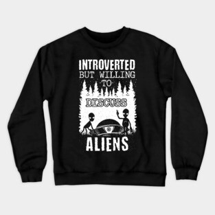 Alien Ufo Introverted Crewneck Sweatshirt