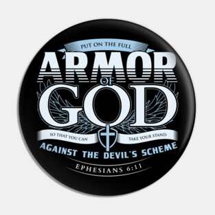 Armor of God Bible Verse Scripture Religious Christian Pin