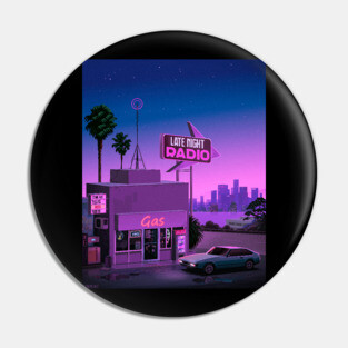 Late Night Radio Pin