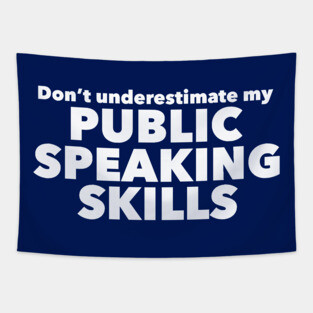 Funny Public Speaker Tapestry