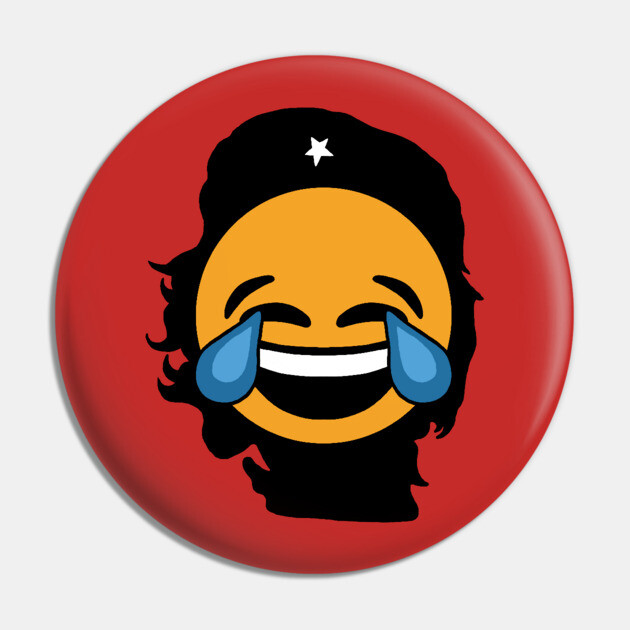 Che Guevara Crying Emoji Pin by dumbshirts
