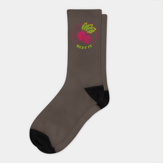 Beet It Socks by dumbshirts