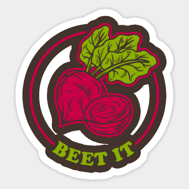 Beet It Magnet by dumbshirts
