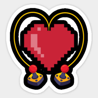 Vintage Controllers 8 Bit Heart Valentine's Day Magnet
