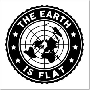 Flat Earth Circle Logo 2 Posters and Art