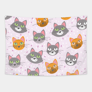 Cats and kittens. Tapestry