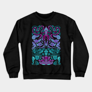 Deep Sea Ocean Animal Pattern Food Chain Crewneck Sweatshirt