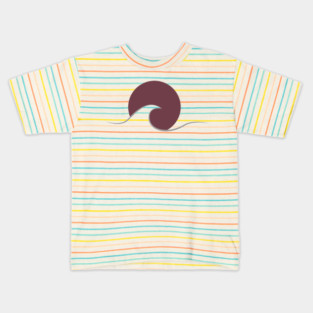Minimal Surf Wave and Sun Kids T-Shirt