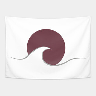 Minimal Surf Wave and Sun Tapestry