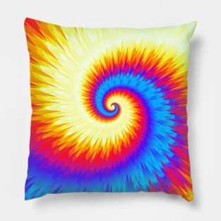 Tie Dye 02, fire and ice Pillow