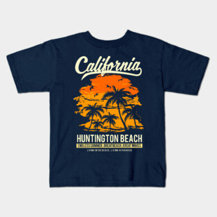 Huntington Beach California Sunset Kids T-Shirt