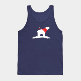 Classic Christmas Holiday polar bear Tank Top