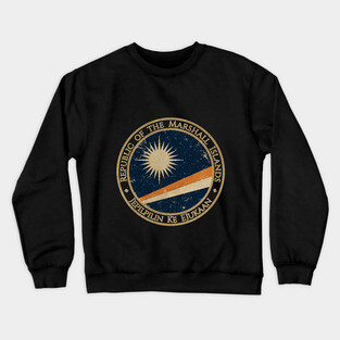 Vintage Republic of the Marshall Islands Oceania Oceanian Flag Crewneck Sweatshirt