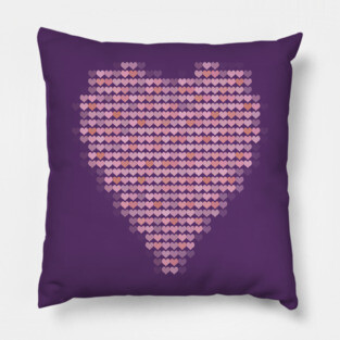 Pink Heart Filled with Hearts for Valentines Day Pillow
