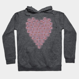 Pink Heart Filled with Hearts for Valentines Day Hoodie