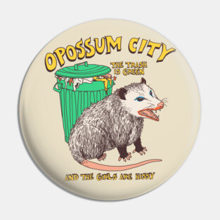 Opossum City Pin