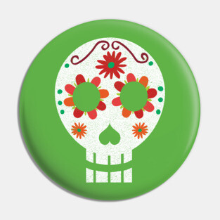 Dia de Los Muertos Verde Pin