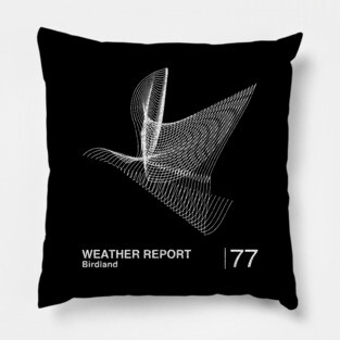 Birdland / Minimalist Graphic Artwork Fan Design Pillow