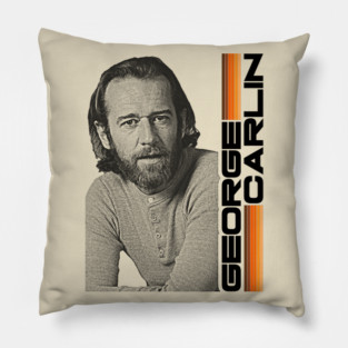 George Carlin :: Retro Comedy FanArt Tribute Pillow
