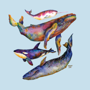 Four Whale Quartet - A Quartet of Whales T-Shirt