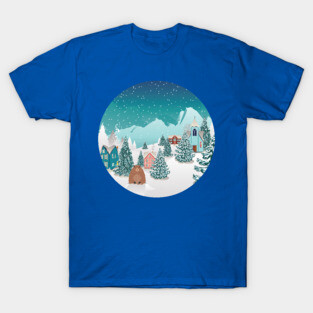 Cute groundhog and winter landscape T-Shirt