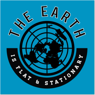Flat Earth Circle Logo 4 Posters and Art