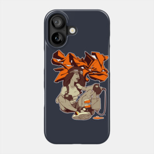 Graffiti Girl Orange Phone Case