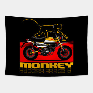 Honda Monkey Yellow Tapestry