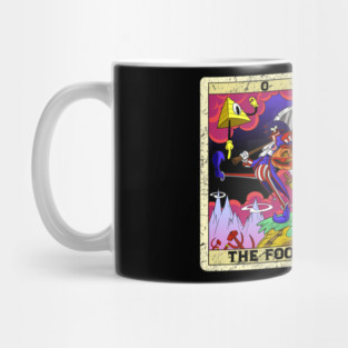 America Uncle Sam communist cartoon The Fool 0 Tarot Card Mug