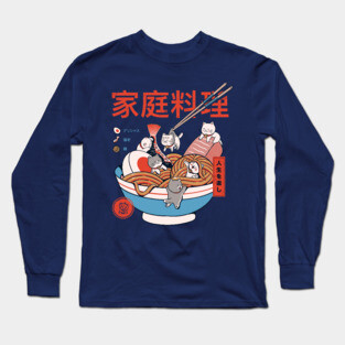 Ramen and mini Cats Long Sleeve T-Shirt