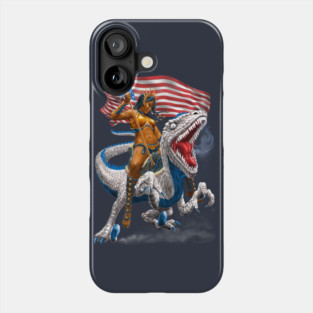 Liberty Patriotic Velociraptor Warrior Phone Case