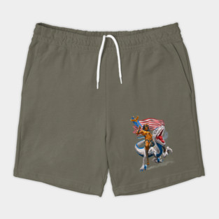 Liberty Patriotic Velociraptor Warrior Shorts
