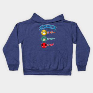 COVID Mask up, Wash up, Back up! Do your part Kids Hoodie
