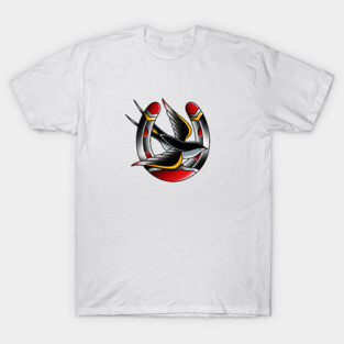 Traditional horseshoe with swallow T-Shirt