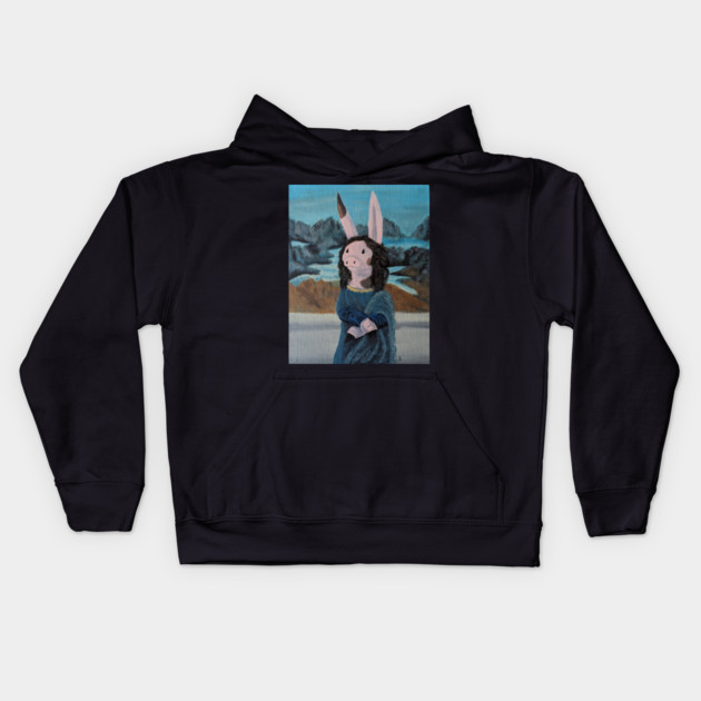 Mona Lisa Rappig Kids Hoodie by DeguArts