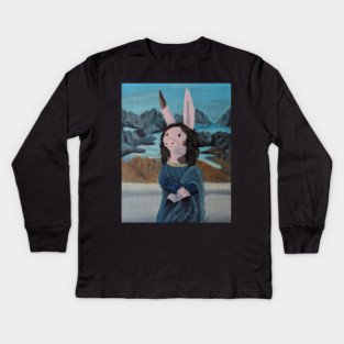 Mona Lisa Rappig Kids Long Sleeve T-Shirt